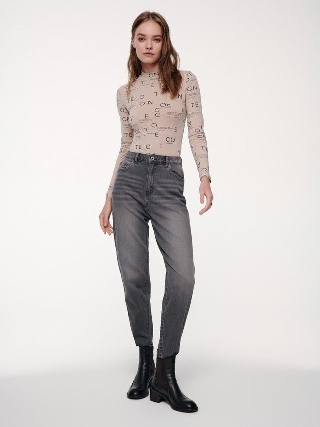 Women's polo neck shirt CONTE ELEGANT LD 2390, s.170-92, cappuccino-conte - 1