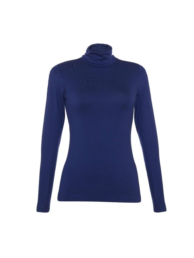 Women's polo neck shirt CONTE ELEGANT LD 600, s.158,164-100, navy - 1