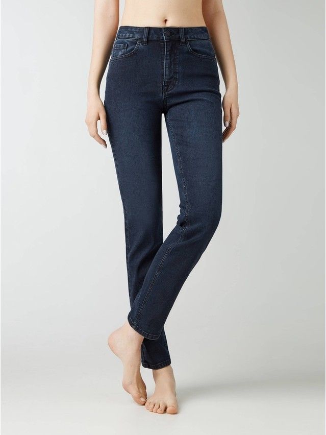 Denim trousers CONTE ELEGANT CON-377, s.170-102, blue black - 6