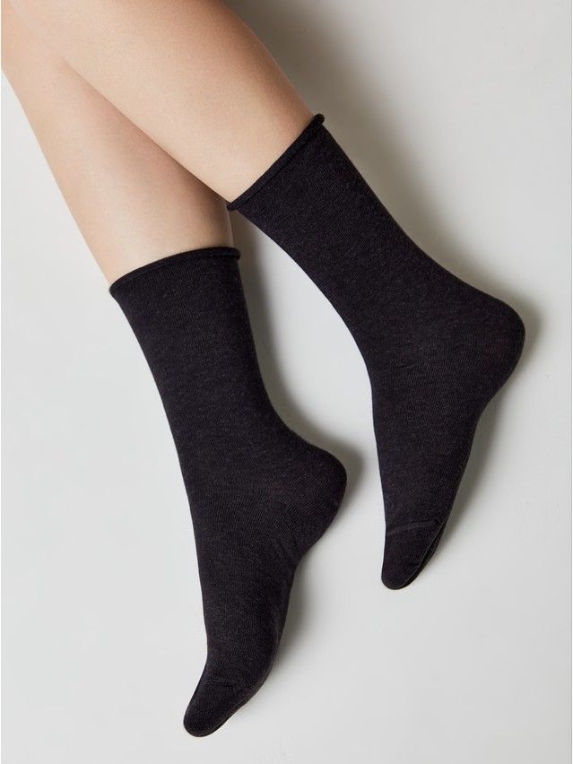 Women's cotton socks COMFORT (without elastic) 19C-101SP, rives. 36-37, 000 black - 5