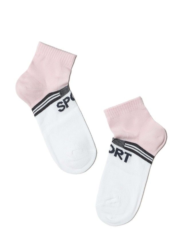Children's socks CONTE-KIDS ACTIVE, s.27-29, 311 white-light pink - 1
