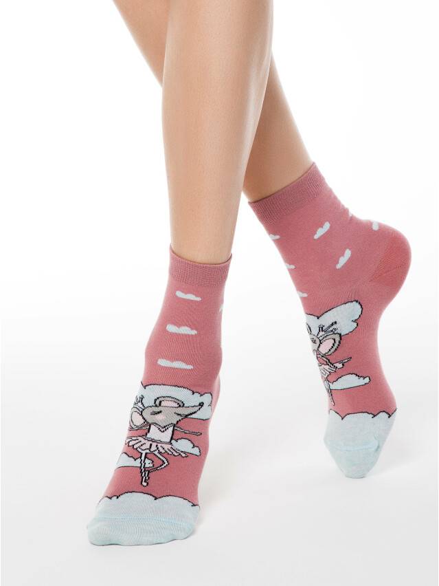 Women's socks CONTE ELEGANT HAPPY, s.23-25, 154 ash pink - 1
