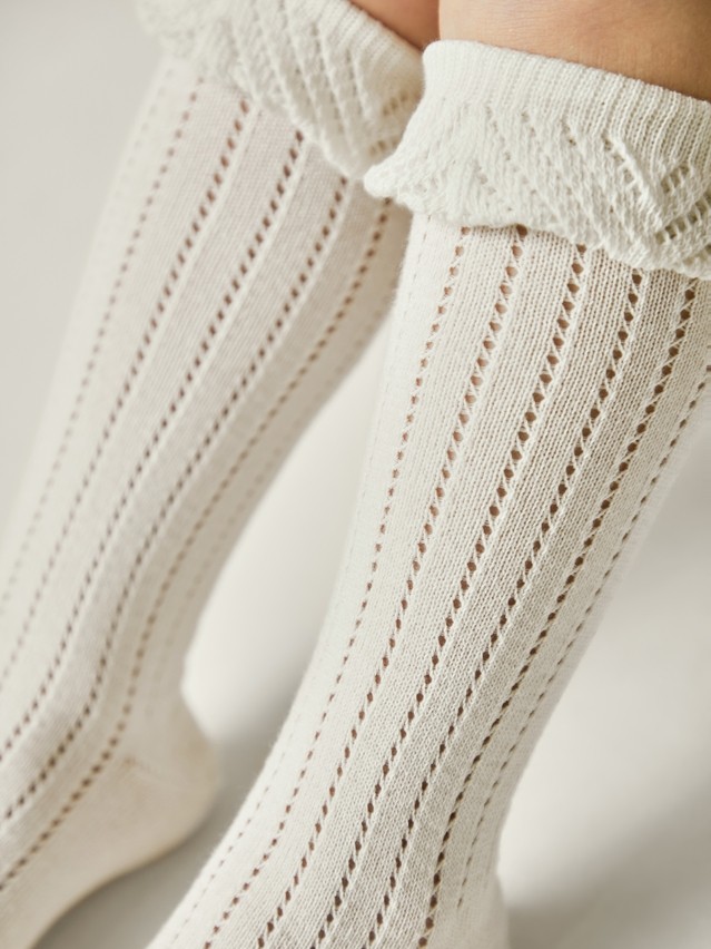 Children's knee high socks CONTE-KIDS MISS, s.16, 058 milky - 4