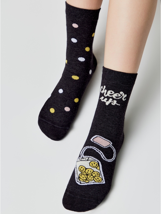 Women's socks CONTE ELEGANT HAPPY, s.23-25, 612 black - 1