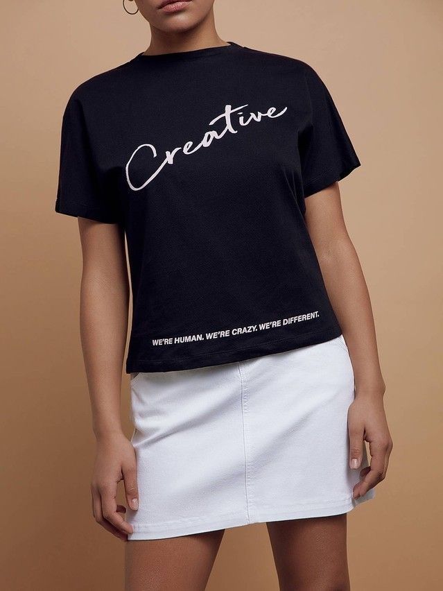 Women's polo neck shirt CONTE ELEGANT LD 1744, s.170-92, black - 2