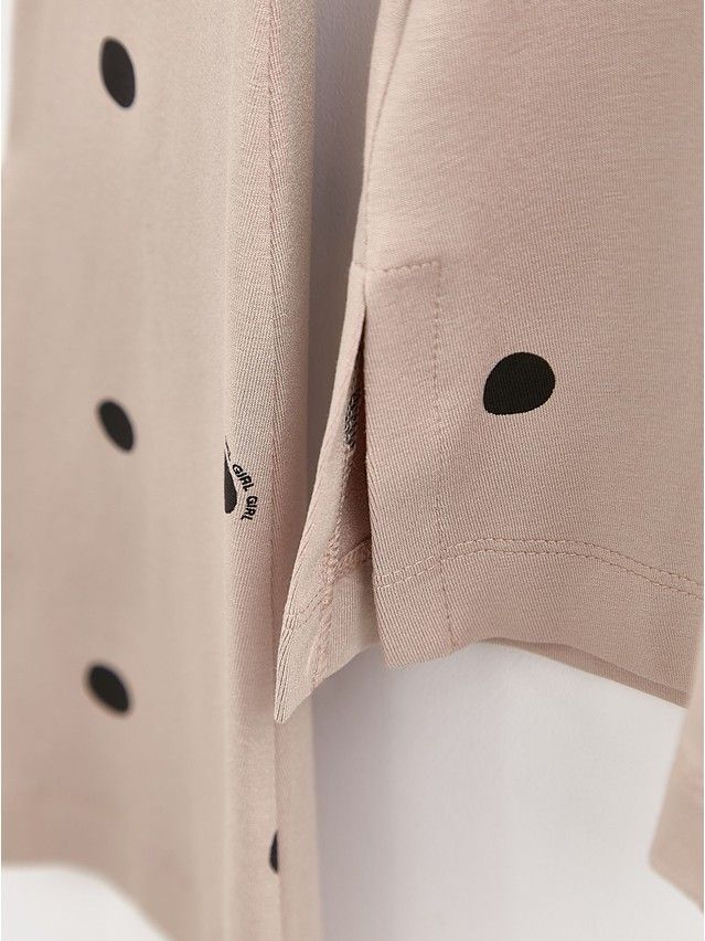 Women's polo neck shirt CONTE ELEGANT LD 3147, s.170-92, beige-dots - 2