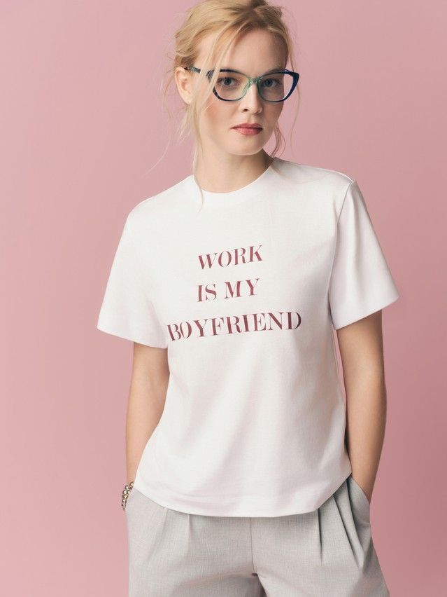 Women's polo neck shirt CONTE ELEGANT LD 3029, s.170-92, white-work - 5