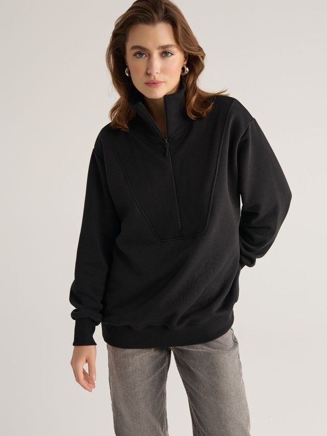 Women's polo neck shirt CONTE ELEGANT LD 2835, s.170-100, black - 4