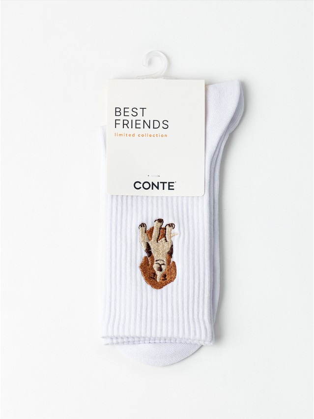 Women's socks CONTE FANTASY, s.23-25, 1093 white - 5