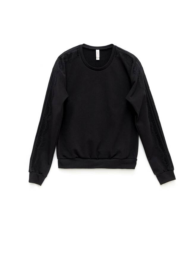 Women's sweatshirt LD 1051, s.170-92, shiny black - 3