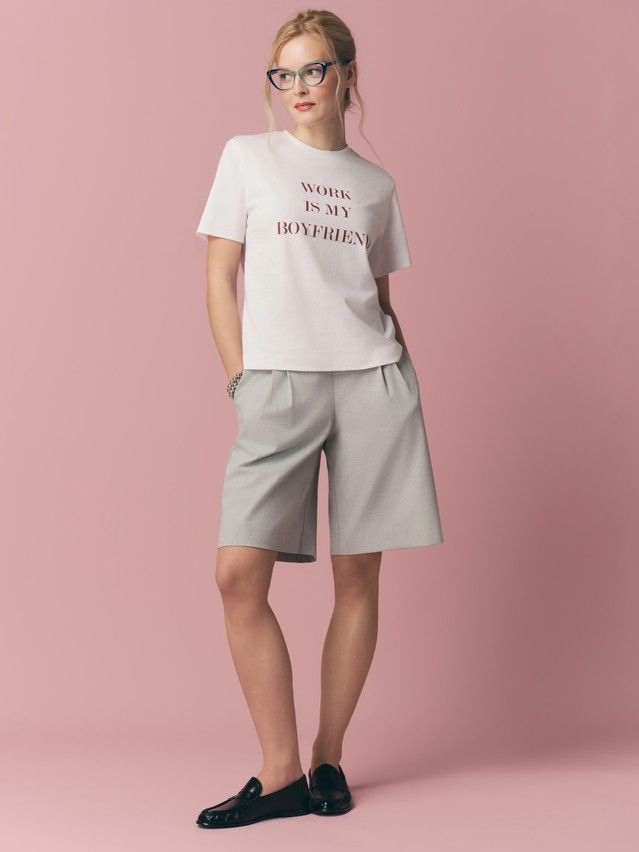 Women's polo neck shirt CONTE ELEGANT LD 3029, s.170-92, white-work - 4