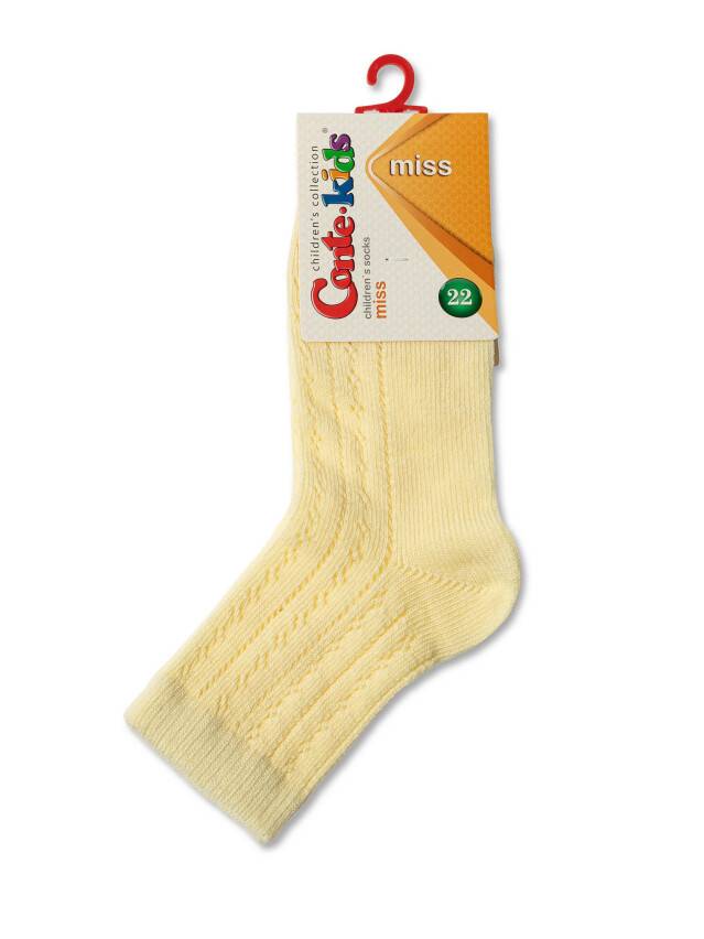 Children's socks CONTE-KIDS MISS, s.24-26, 112 light yellow - 2