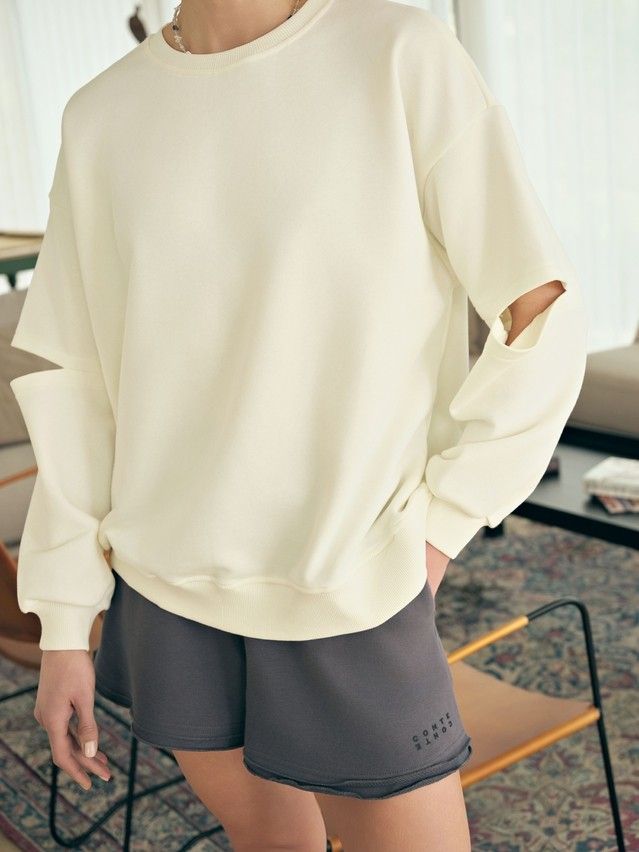 Women's polo neck shirt CONTE ELEGANT LD 3072, s.170-92, ecru - 4