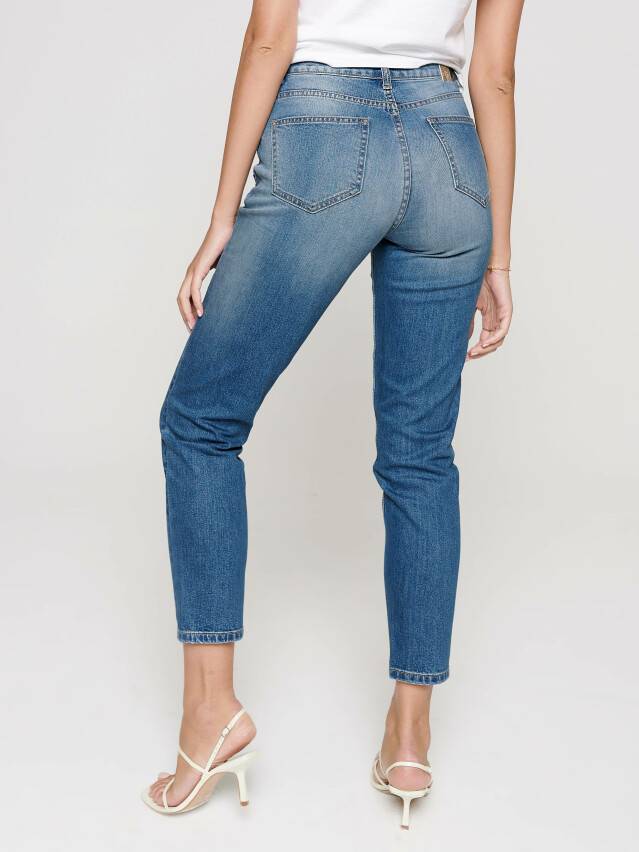 Mom Fit jeans jeans with High rise CON-187, s.170-102, mid blue - 2