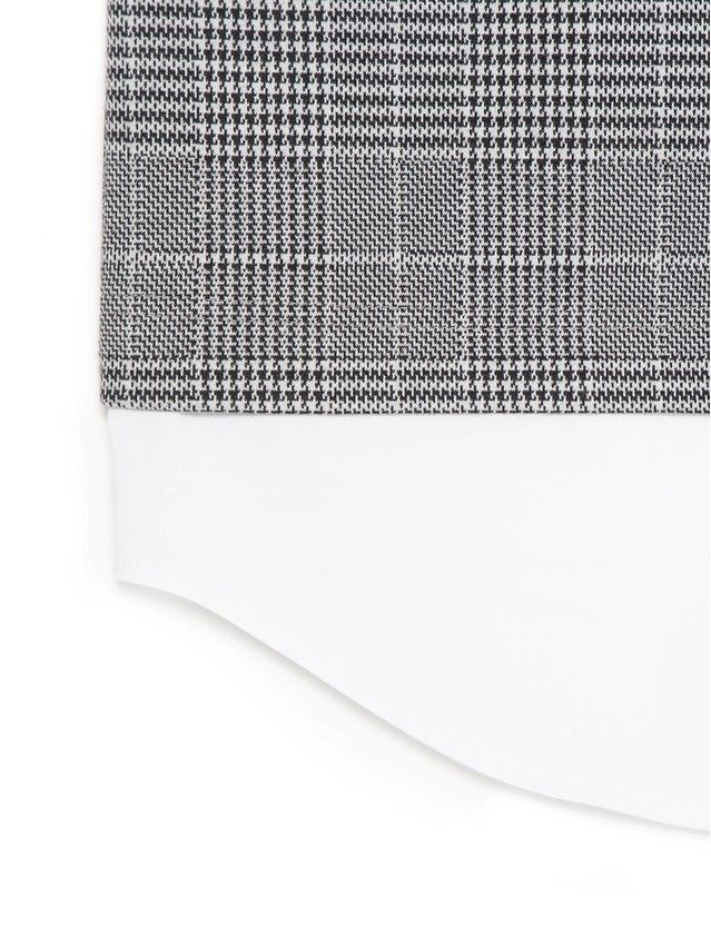 Dress LPL 1052, s.164-84-90, grey-ivory check - 9