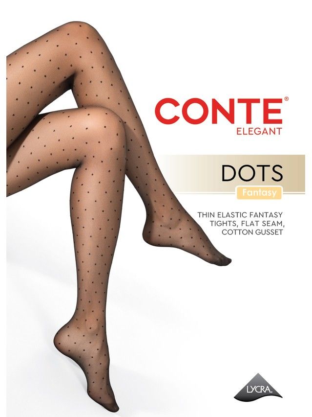 Women's tights CONTE ELEGANT DOTS, s.2, nero - 5