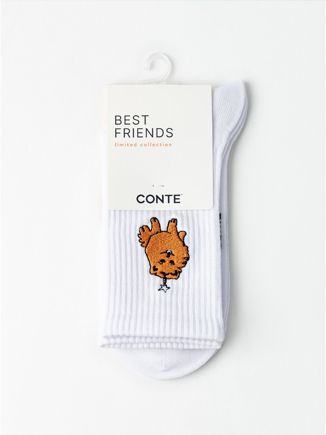 Women's socks CONTE FANTASY, s.23-25, 1079 white - 4