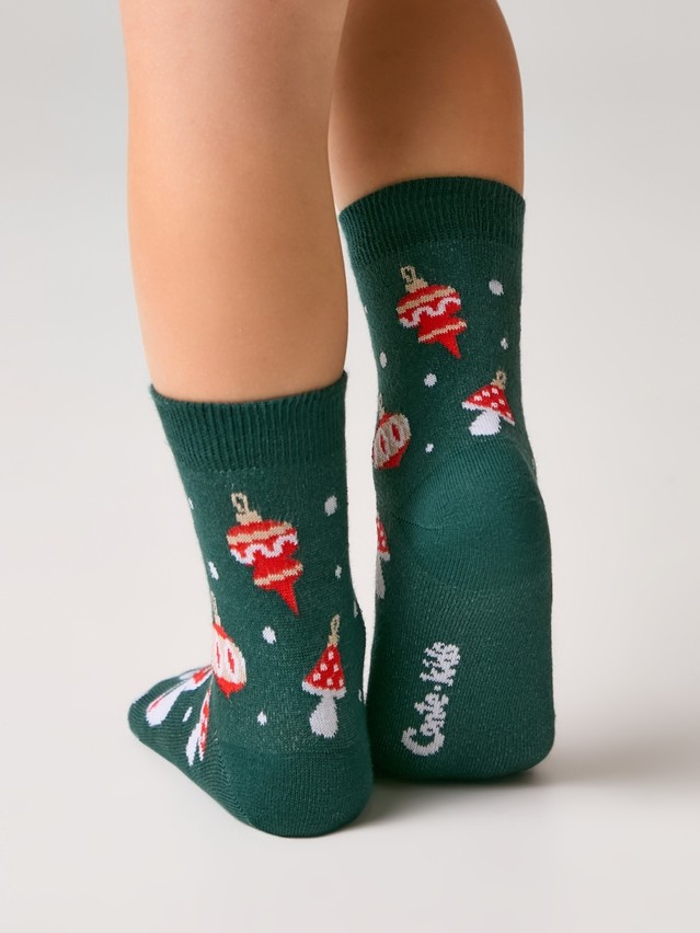 Children's socks CONTE-KIDS NEW YEAR, s.16-18, 1026 dark green - 3
