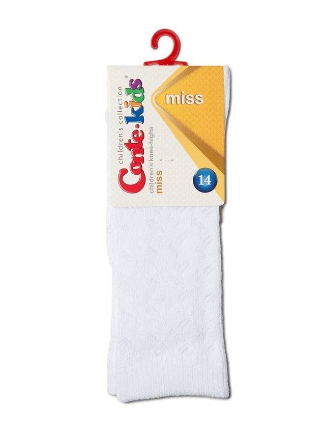Children's knee high socks CONTE-KIDS MISS, s.21-23, 025 white - 2