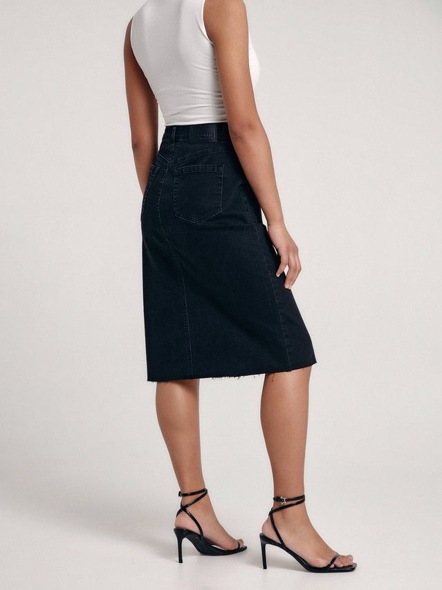 Denim skirt CONTE ELEGANT CON-439, s.170-90, washed black - 4