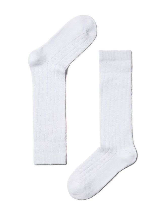 Children's knee high socks CONTE-KIDS MISS, s.24-26, 026 white - 1