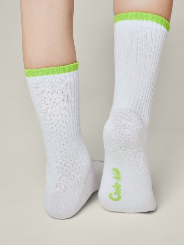Children's socks CONTE-KIDS ACTIVE, s.16, 1021 white-lettuce green - 2