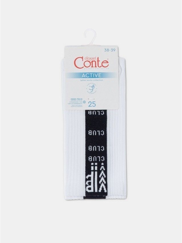Women's socks CONTE ELEGANT ACTIVE, s.23-25, 433 white-black - 7