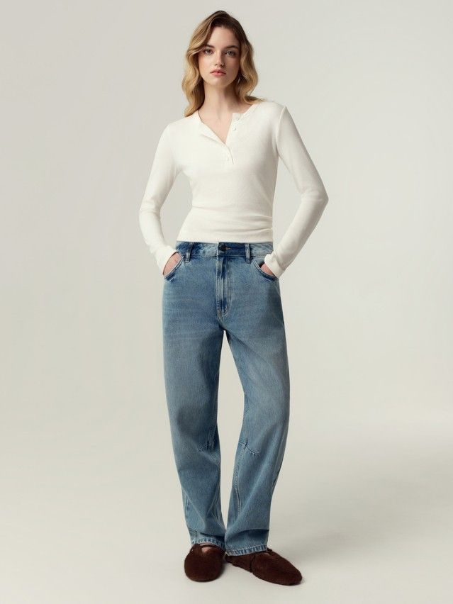 Women's polo neck shirt CONTE LD 3420, s.170-88, ecru - 4