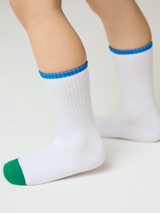 Children's socks CONTE-KIDS ACTIVE, s.16, 1021 white-blue - 1