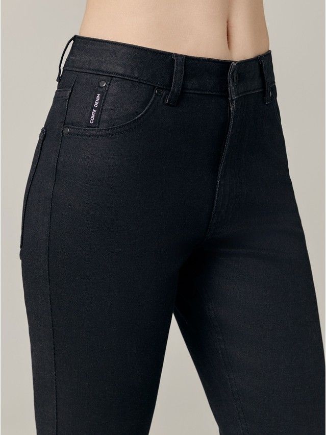 Denim trousers CONTE ELEGANT CON-700, s.170-102, black - 3