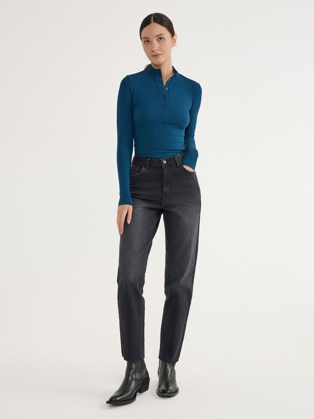 Denim trousers CONTE ELEGANT CON-661, s.170-102, black - 5