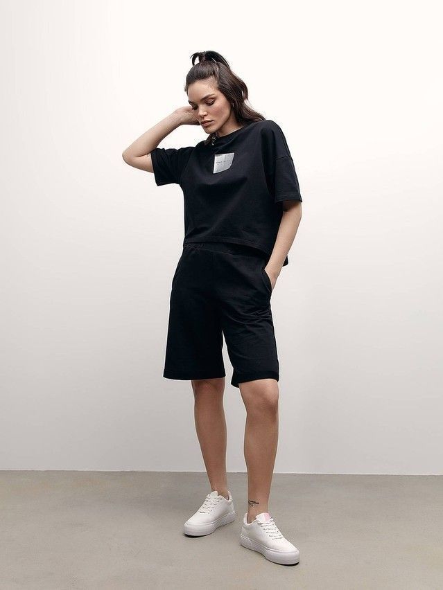 Women's polo neck shirt CONTE ELEGANT LD 1633, s.170-92, black - 1