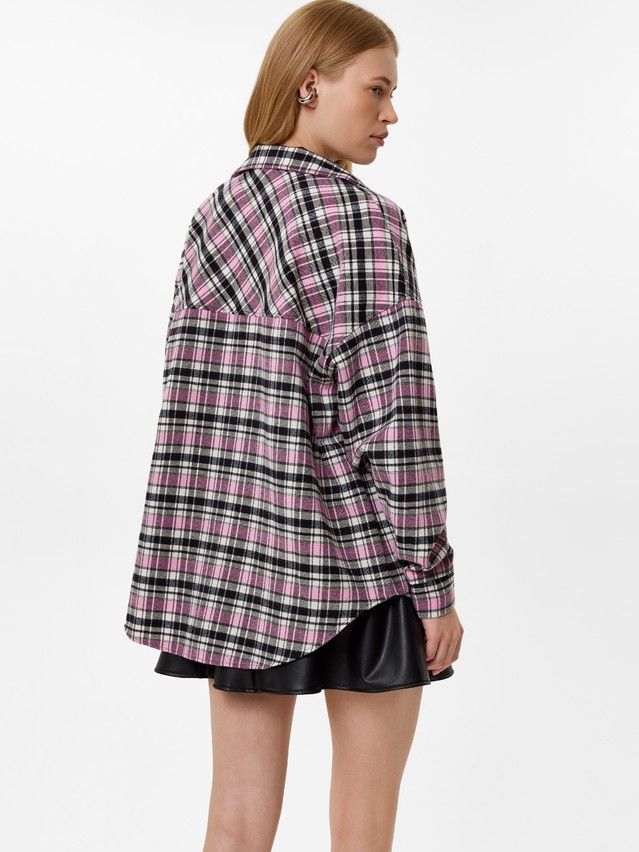 Women's shirt CONTE LRU 3323, s.170-84-90, black-pink check - 3