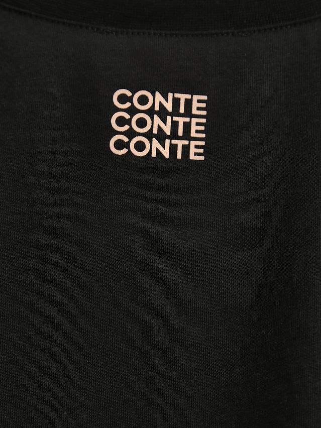 Women's polo neck shirt CONTE ELEGANT LD 3036, s.170-92, black-kitty - 7