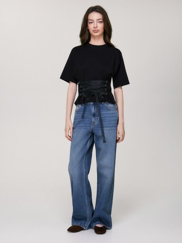 Women's polo neck shirt CONTE LD 3445, s.170-84, black - 2