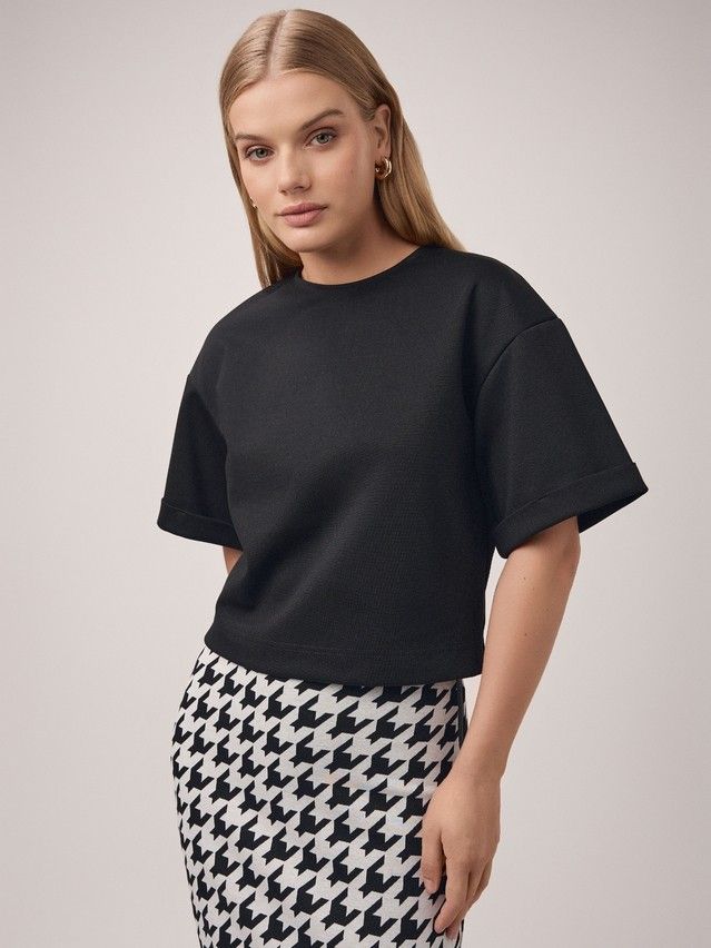Women's polo neck shirt CONTE ELEGANT LD 2804, s.170-92, black - 1