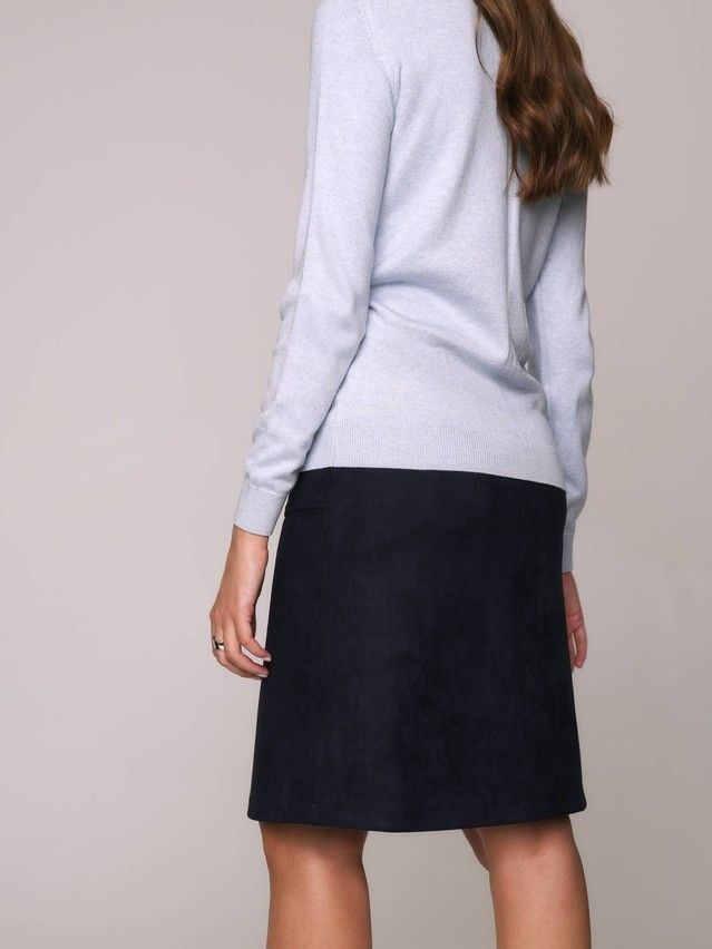 Women's polo neck shirt CONTE ELEGANT LDK098, s.170-84, light steel blue - 2