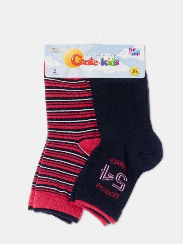 Children's socks CONTE-KIDS TIP-TOP (2 pairs),s.24-26, 701 navy-wine coloured - 5