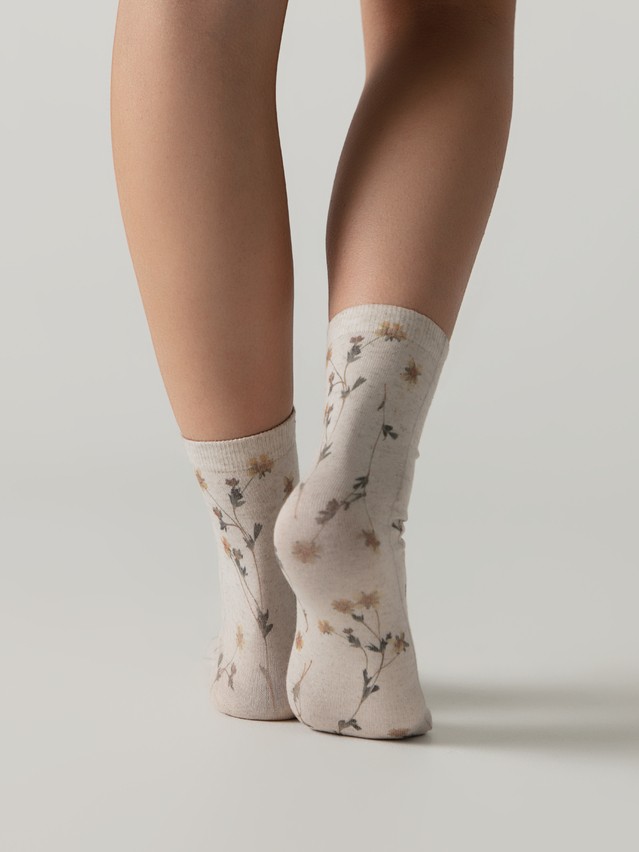Women's socks CONTE FLOWERS, s.23-25, 1153 beige - 3
