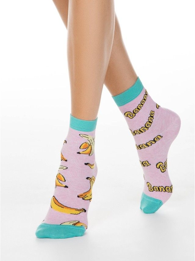 Women's cotton socks HAPPY 18C-227SP, s. 36-39, 166 light pink - 1