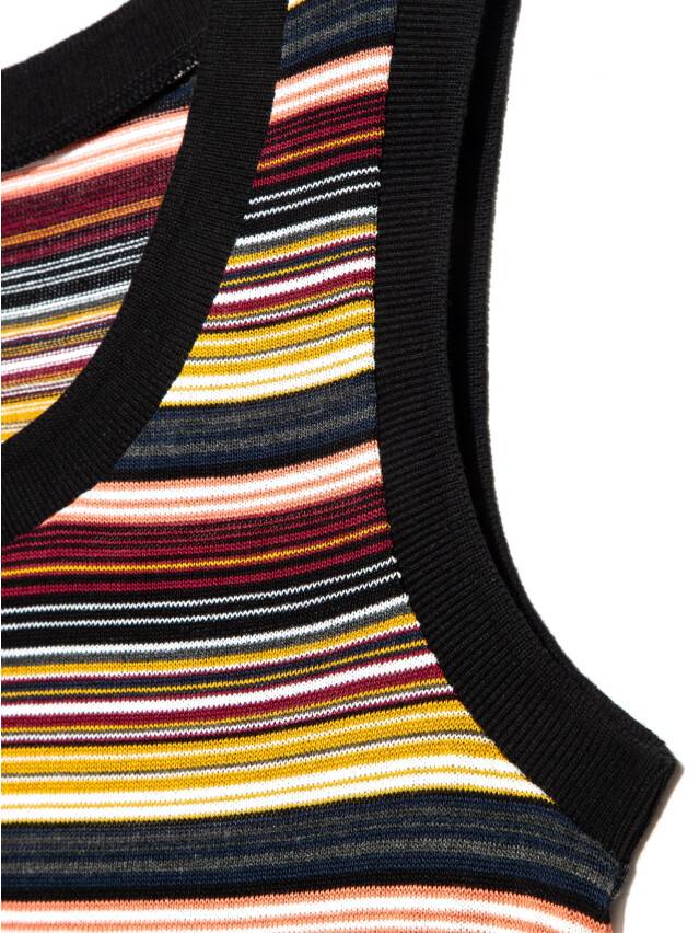 Women's polo neck shirt CONTE ELEGANT LD 921, s.170-92, black stripes - 5