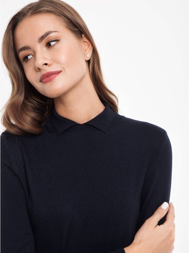 Women's polo neck shirt CONTE ELEGANT LDK024, s.158,164-92, dark blue - 3