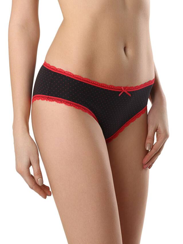 Panties for women LAZY DAYS LHP 1005 (packed on mini-hanger),s.90, black-red - 1