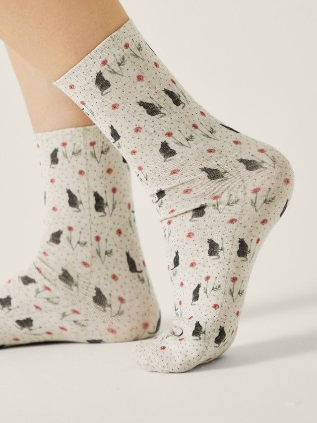 Women's socks CONTE ELEGANT FANTASY, s.23-25, 958 beige - 2