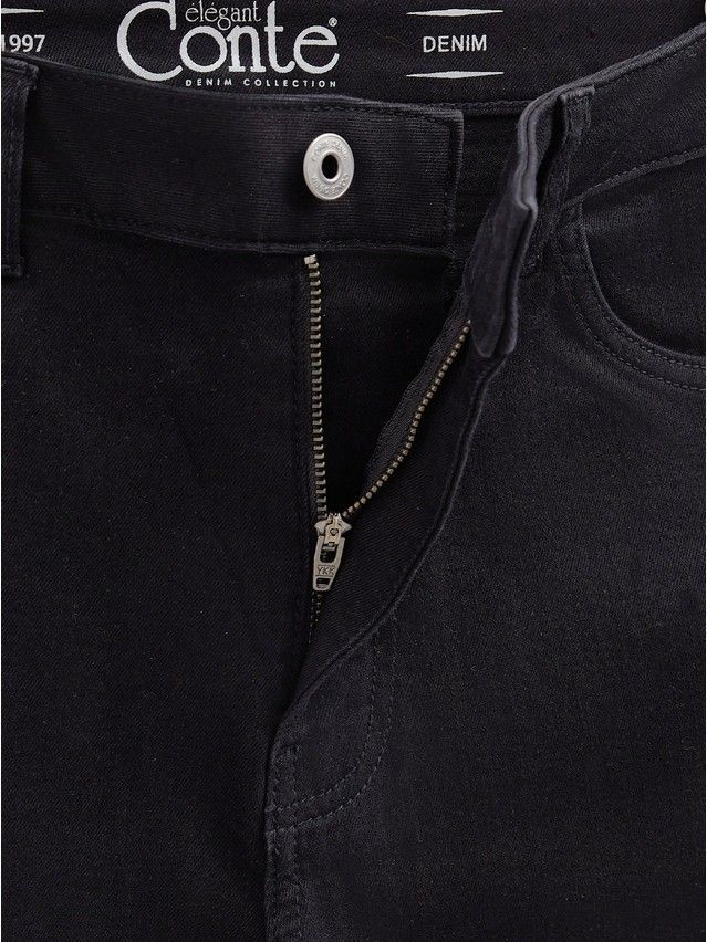 Denim trousers CONTE ELEGANT CON-665, s.170-102, black - 12