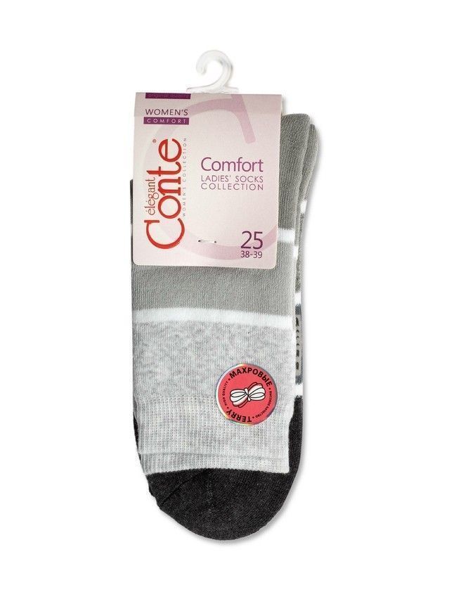 Women's cotton socks COMFORT (terry) 7S-47SP, s. 23, 212 gray - 3