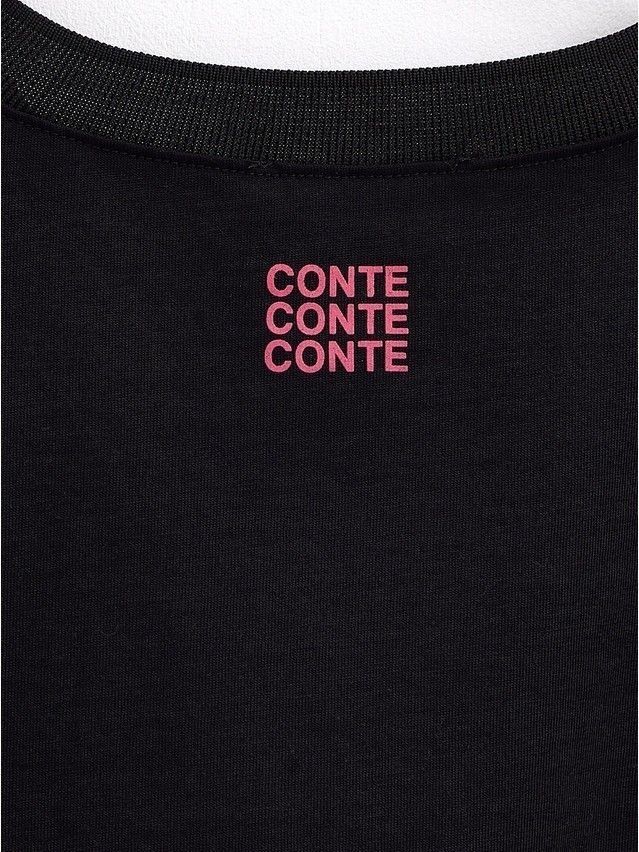 Women's polo neck shirt CONTE ELEGANT LD 2715, s.170-92, black-heart - 4