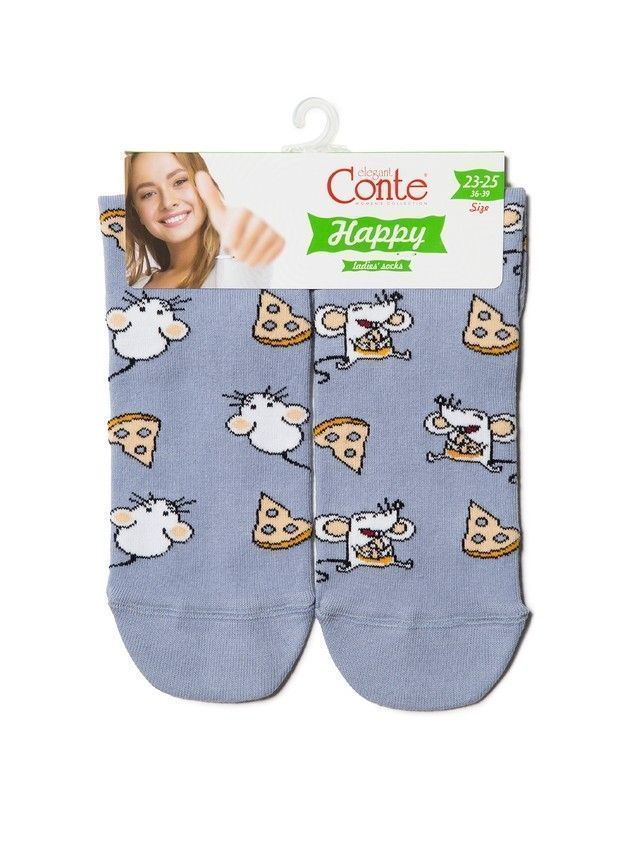 Women's socks CONTE ELEGANT HAPPY, s.23-25, 150 light denim - 3