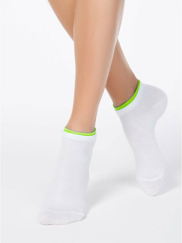 Women's socks CONTE ELEGANT ACTIVE, s.23, 035 white-lettuce green - 1