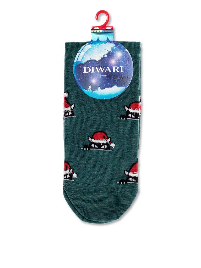 Men's socks DiWaRi NEW YEAR, s.42-45, 524 dark turquoise - 2
